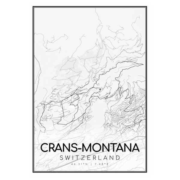 crans montana carte bois