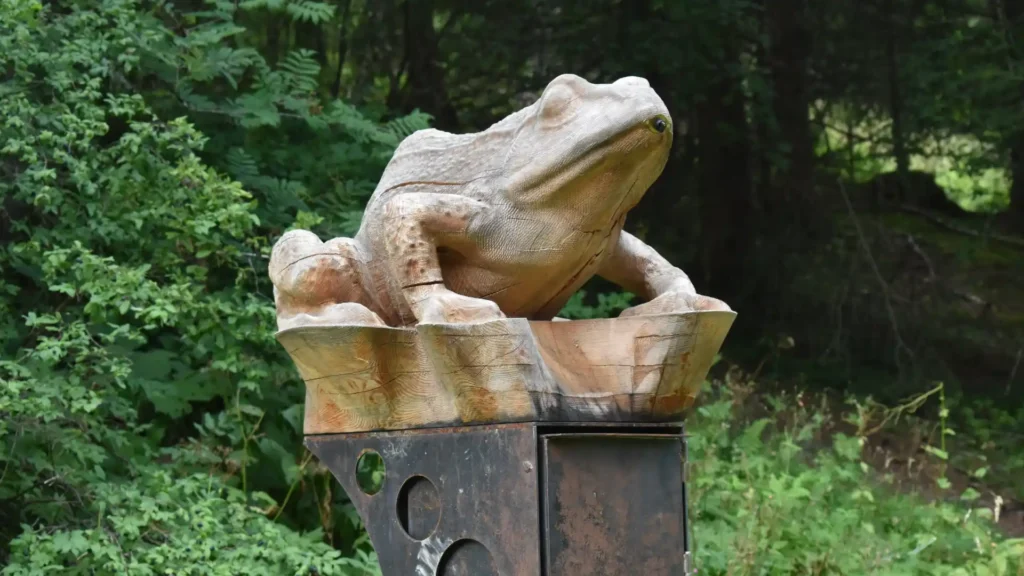 grenouille bois sculpture
